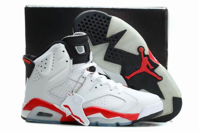 Women Jordan Shoes 6 Grade AAA Infrared White